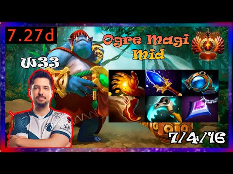 W33 Ogre magi mid | Full Gameplay 7.27d | Dota 2 Pro Replays