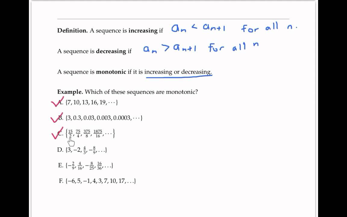 S11.1.2 Sequences - More Definitions