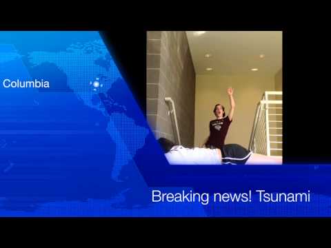 human tsunami reenactment!