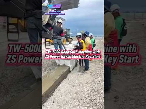 TW-5000 Road Curb Machine with ZS Power GB750 Electric Key Start