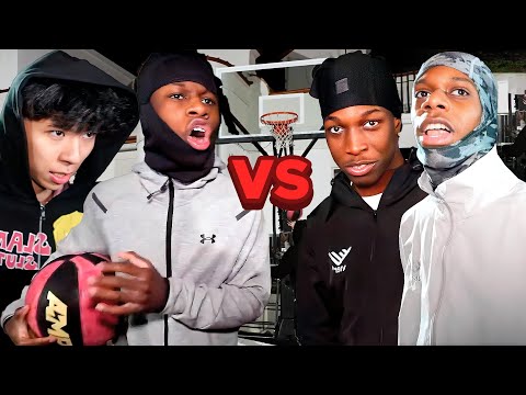 Ray & Rakai VS Reem & Madi HEATED 2v2 Basketball At The AMP House!