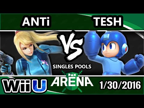 PAX Arena - DM #THE | ANTi (ZSS) Vs. Tesh (Mega Man) SSB4 Pools WF - Smash Wii U - Smash 4