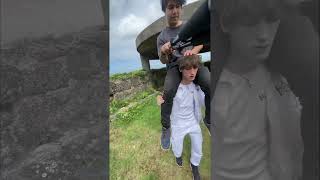 Shoulder ride with Karl