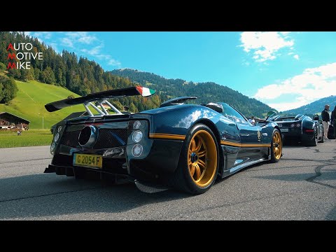One-off Pagani Zonda Unica roaring V12 Sounds in the Swiss Alps!