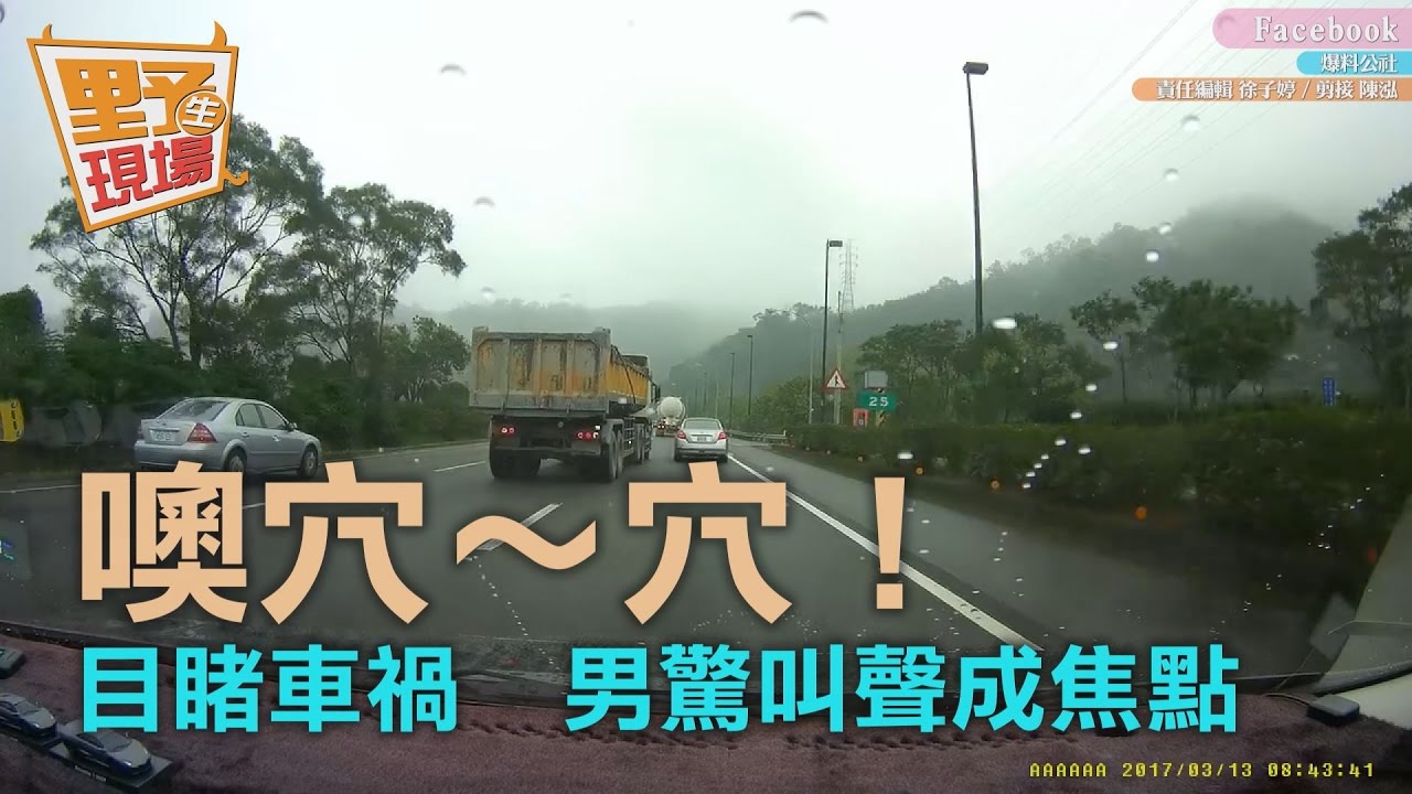 噢穴!男駕駛目睹車禍嚇傻 驚叫聲笑歪網友