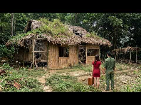 Kicked Out With Nothing – Couple Builds a Bamboo House and Starts Over in the Wild
