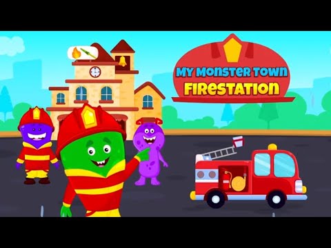 My Monster Town Fire Station Games For Kids Apk Free