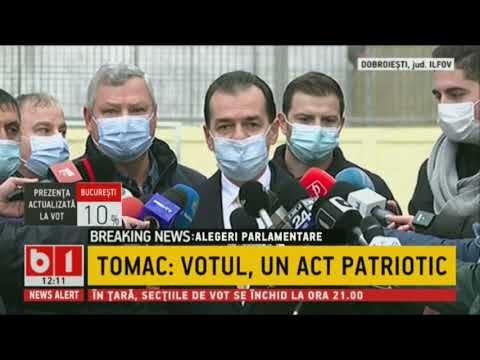 STIRI B1 ORA 12.00 DIN 6 DEC 2020. PREZENTA REDUSA LA VOT FATA DE 2016