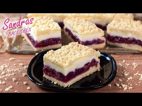 Juicy cheesecake with cherries & crumbles 🍒✨ Easy & quick!