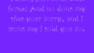 Keith Urban-I Told You So lyrics