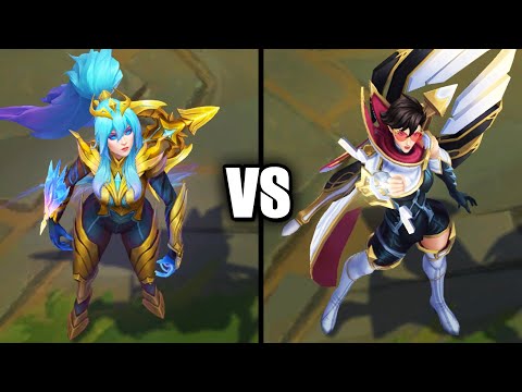 Dawnbringer Vayne vs Sentinel Vayne Skins Comparison (League of Legends)