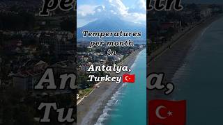Temperatures per month in Antalya, Turkey 🇹🇷🌡️ Weather Radar 🥵 #travel #shorts #wheretogonext