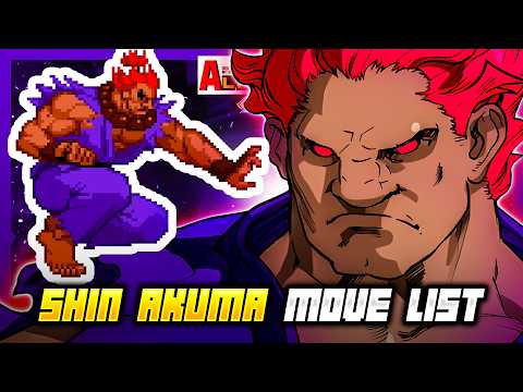 SHIN AKUMA MOVE LIST - Street Fighter Alpha 3 MAX / Street Fighter Zero 3 Double Upper (SFA3)