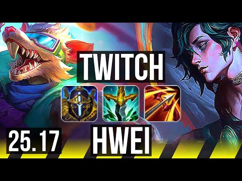 TWITCH & Rakan vs HWEI & Senna (ADC) | KR Challenger | 25.17