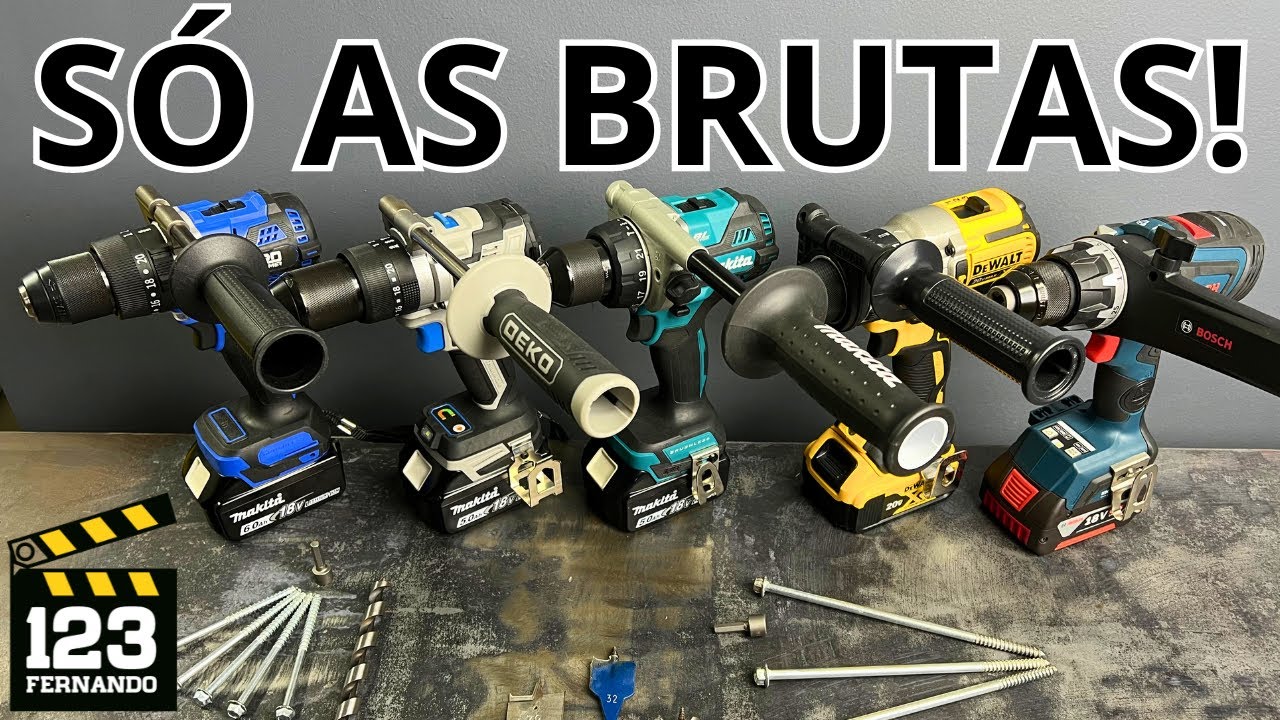 AS MAIS FORTES FURADEIRAS e PARAFUSADEIRAS 18/21V BOSCH, MAKITA, DEWALT, DEKO E PROSTORMER COMBATE