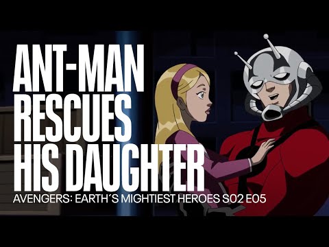 Ant-Man rescues his daughter | Avengers: Earth´s Mightiest Heroes png