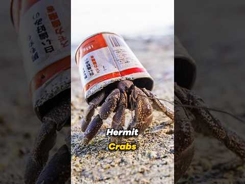 Hermit Crabs use trash as shell