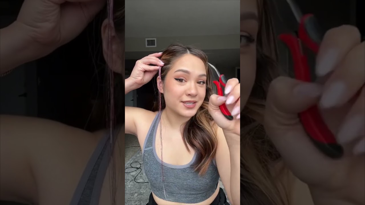 How to put Tinsel in your hair. Obsessed with the results #tinsel #tinselhair #tinselhairextension