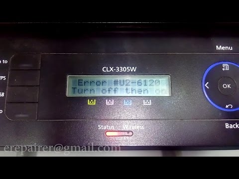 Samsung CLX-3305W #U2-6120 Error, Fuser Unit Changing