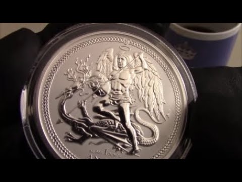 1oz silver coin review. The reverse proof Isle of man angels.