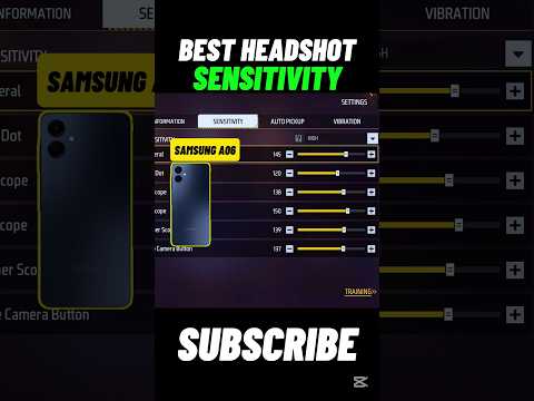 Samsung A06 Free Fire Sensitivity Setting || Samsung A06 Free Fire Setting || FF Sensitivity Setting