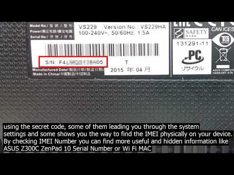 How to check asus serial number all in one model and  white stic