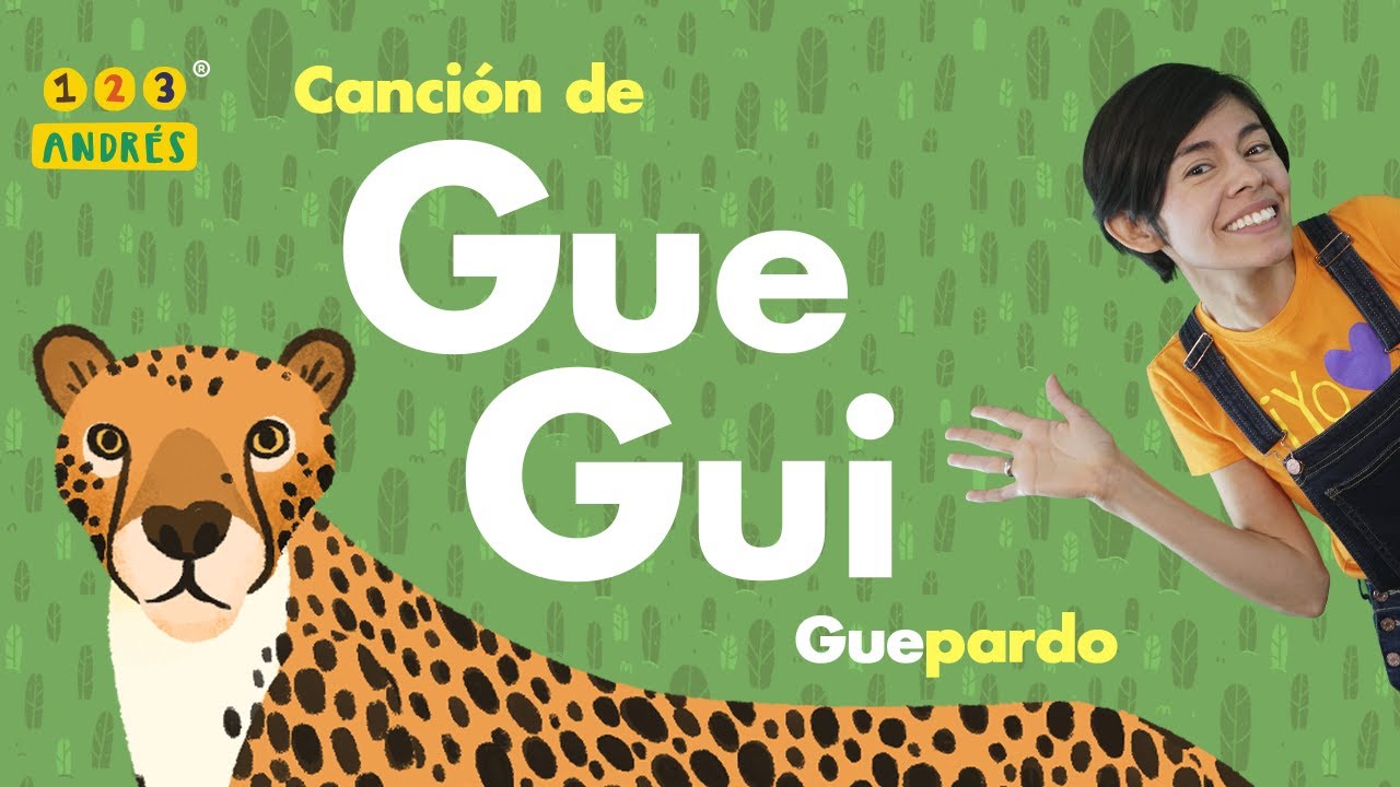El Guepardo– Canción de la letra G - Sonido fuerte Gue Gui - Canta las Letras - 123 Andrés