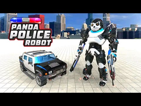 Police Panda Robot Car Transform Action Game 2022 - Android iOS Gameplay