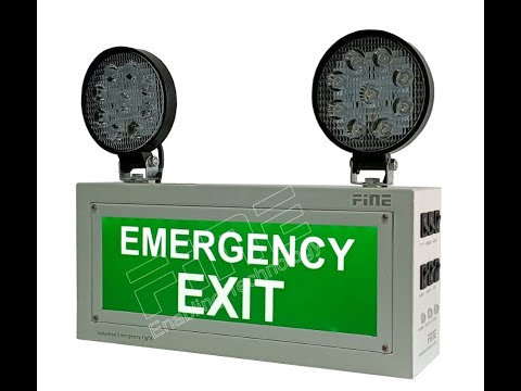 Fine Industrial Emergency Light With LED Exit Back Light Sign