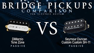 Video thumbnail for DiMarzio TONE ZONE vs Seymour Duncan CUSTOM CUSTOM SH-11 - Passive Bridge Guitar Pickup Comparison by Mike Stamper
