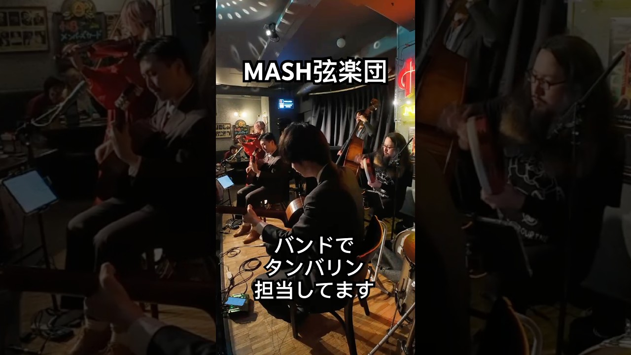 バンドでタンバリン担当してます　#MASH弦楽団 #MASHSTRINGS
