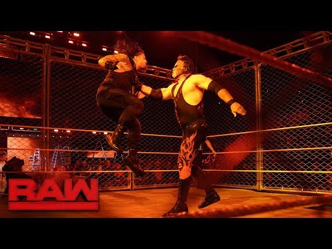 Kane Returns; Roman Reigns vs. Braun Strowman - Steel Cage Match: Raw, Oct. 16, 2017