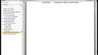 UCF ETD Tutorial: Chapter Numbering