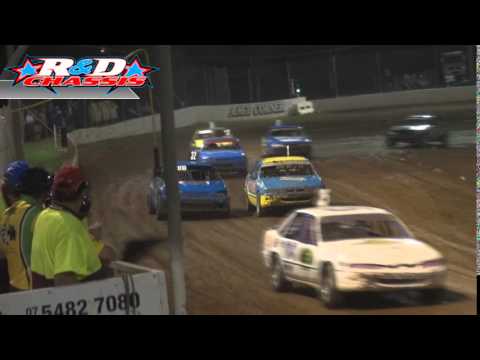 Production Sedans - Heat 2 - Australian Title - Gympie Speedway - 25.04.14