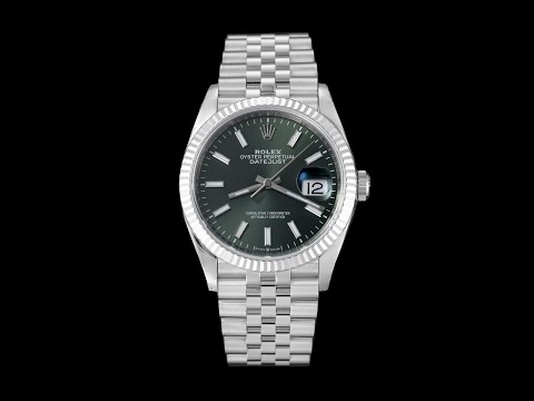 Rolex - Datejust 126234 36mm Jub Flt 904L SS/SS Grn/Stk VSF VS3235