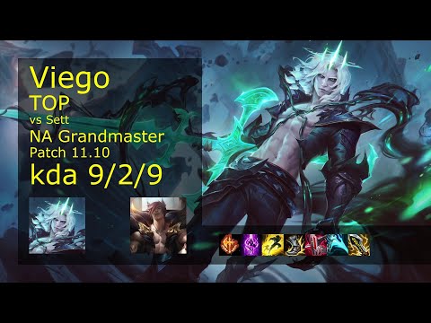 Viego vs Sett Top - NA Grandmaster 9/2/9 Patch 11.10 Gameplay