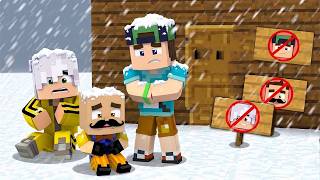 თოვლიან ამინდში სახლიდან გაგვაგდეს! - Minecraft