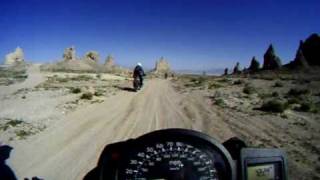 preview picture of video 'F800GS - Riding the BMW through the Pinnacles of Trona'