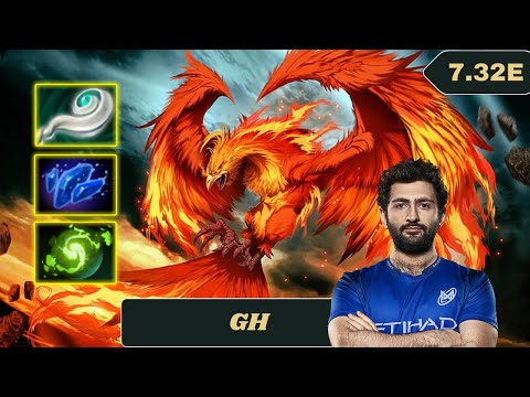 GH Phoenix Soft Support Rotation Gampelay Patch 7.32 - Dota 2 Full Match Gameplay