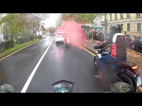 Forcite helmet while testing Energica