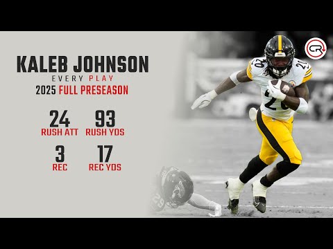 Kaleb Johnson 2025 Preseason Highlights | Every Run, Target, and Catch