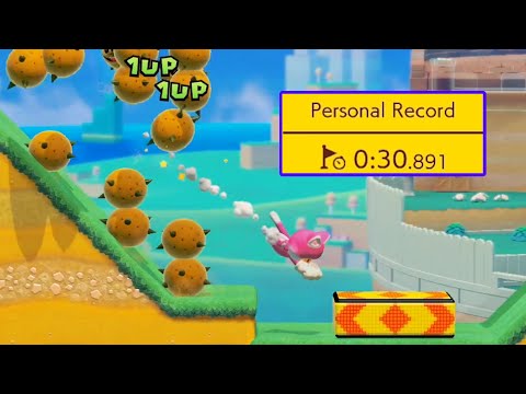 I'm in the TOP 0.00068% for the New Ninji Speedruns (Cat Mario Dash) — Super Mario Maker 2