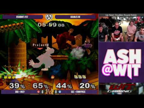 Dad + Mvzy vs SOC + FannyPack - ASH@WIT #117 Melee Doubles RR