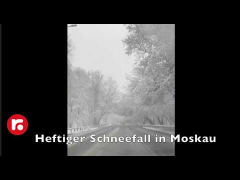 Heftiger Schneefall in Moskau