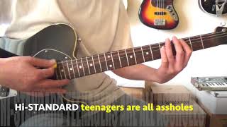 Hi-STANDARD「teenagers are all assholes」ギタータブ譜ダウンロード可