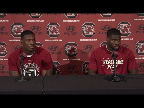 POST-GAME: Bryan Edwards, Ty'Son Williams on the Spring Game — 4/1/17