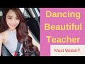China Beautiful Teacher Dances Befor The Class