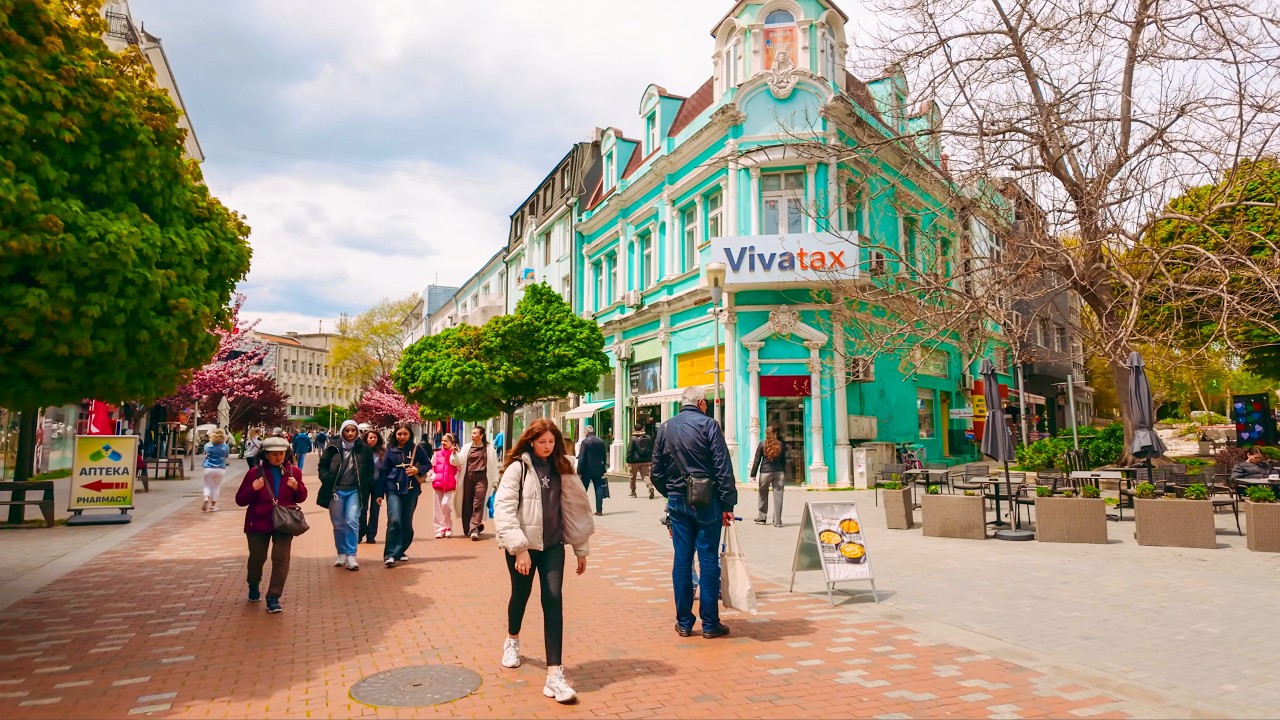 Charming Varna, Bulgaria in 4K | City Center & Black Sea Waterfront Walking Tour