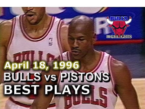 April 18 1996 Bulls vs Pistons highlights