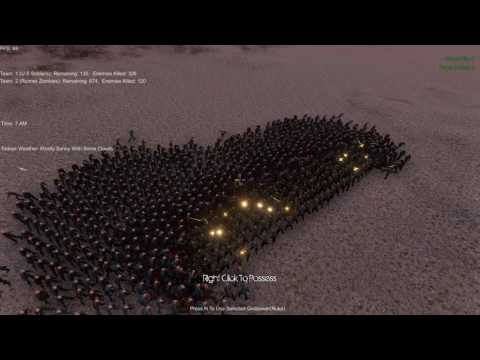 250 US Soldiers vs 1000 Runner Zombies  Ultimate Epic Battle Simulator